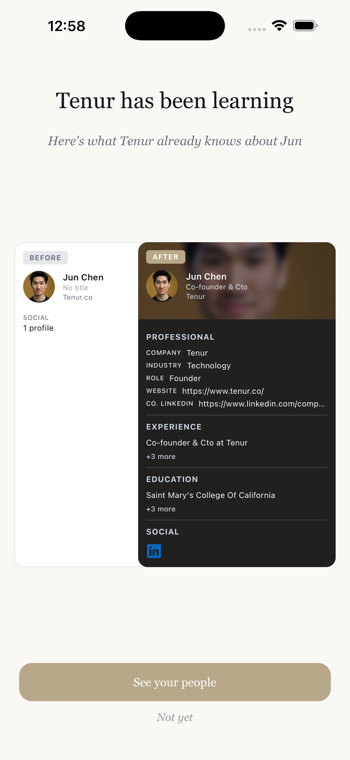 Every contact, automatically complete